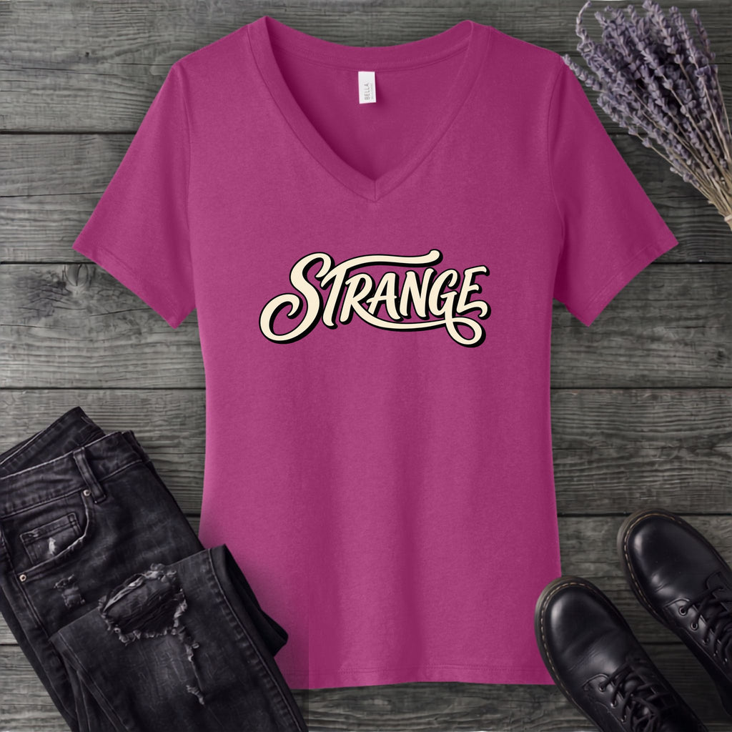 Strange V-Neck T-Shirt