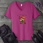 Off To Work On My Smile V-Neck T-Shirt