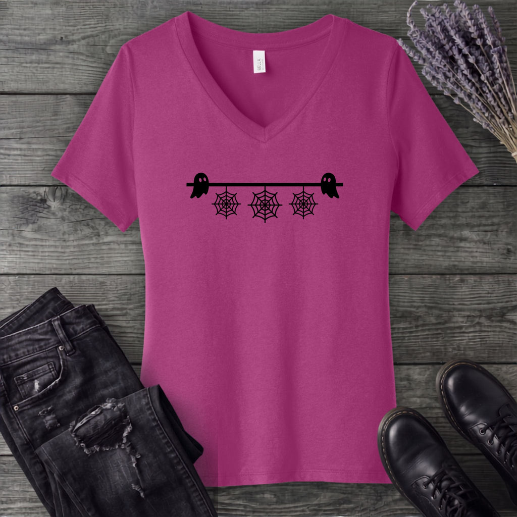 Ghosts and Webs V-Neck T-Shirt