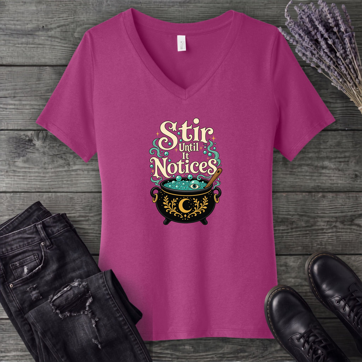 Stir Until It Notices V-Neck T-Shirt