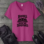 Books Made Me Dangerous V-Neck T-Shirt
