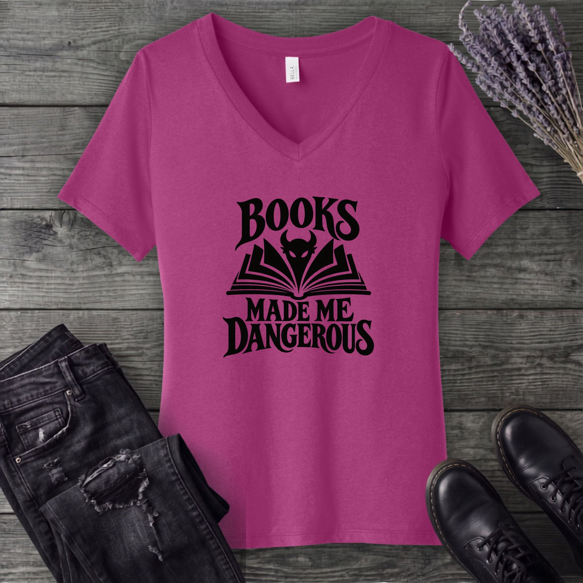 Books Made Me Dangerous V-Neck T-Shirt