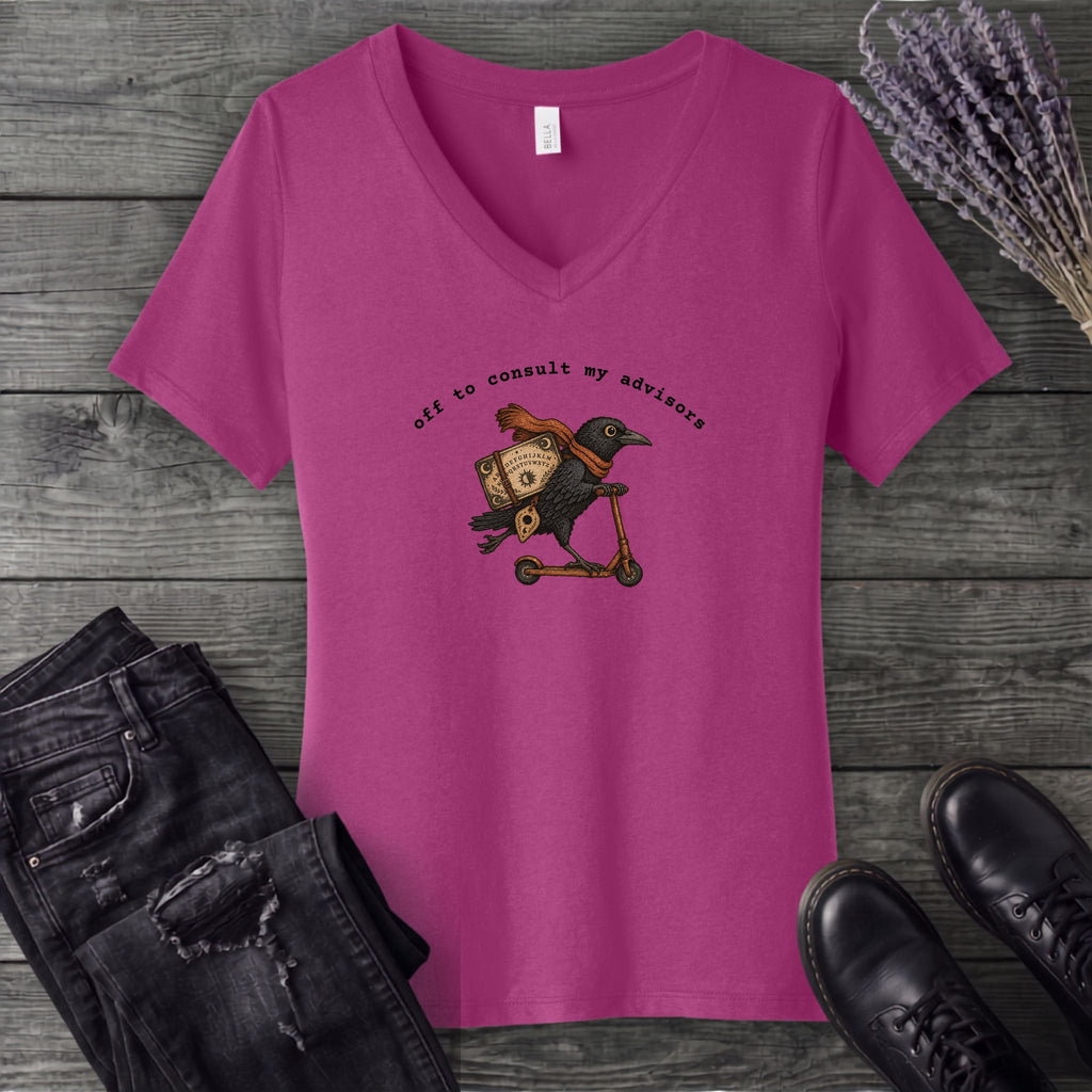 Off To Consult My Advisors V-Neck T-Shirt