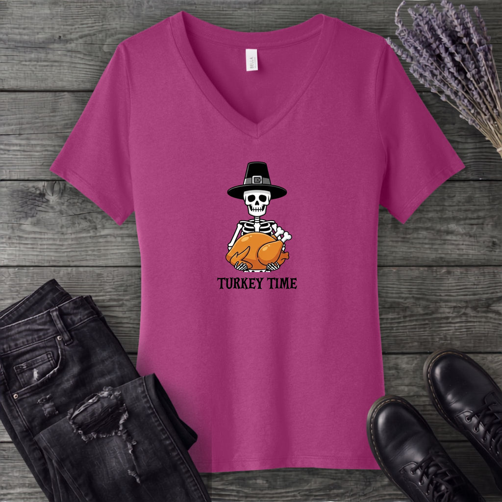 Turkey Time V-Neck T-Shirt
