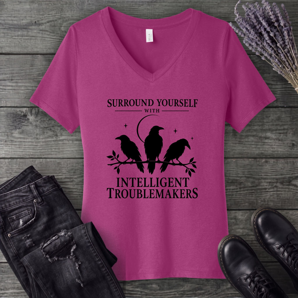 Surround Yourself With Intelligent Troublemakers V-Neck T-Shirt