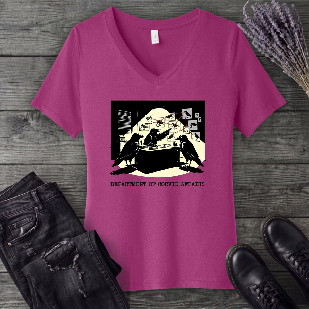 Department of Corvid Affairs V-Neck T-Shirt