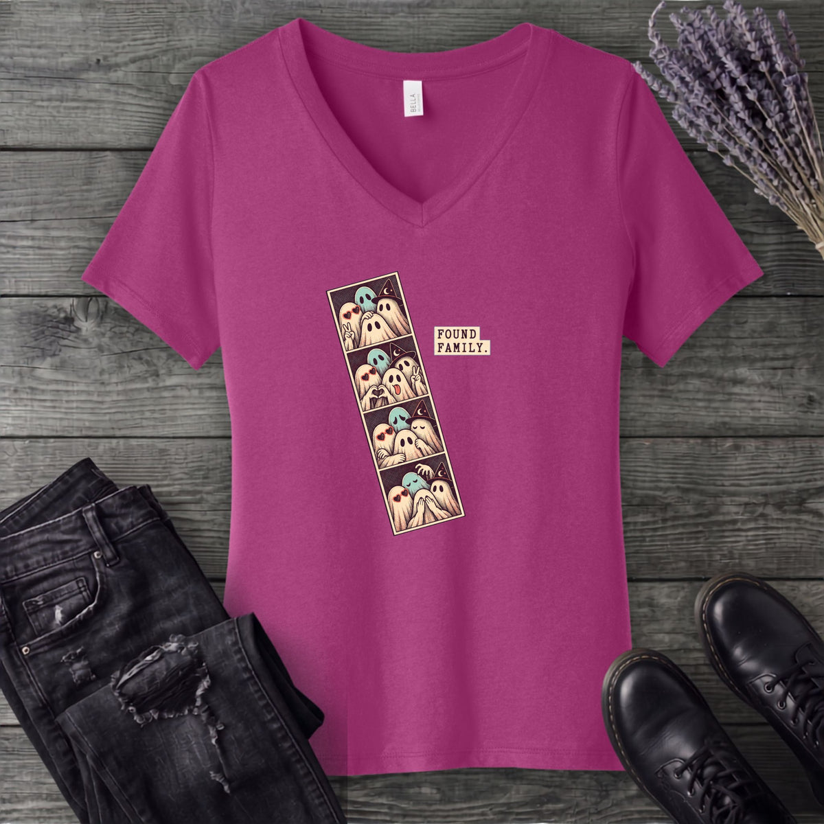 Found Family Photobooth V-Neck T-Shirt