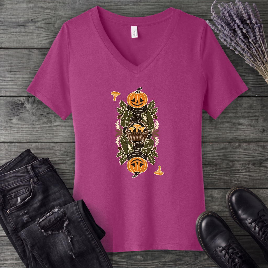 Jack Of Mushrooms V-Neck T-Shirt