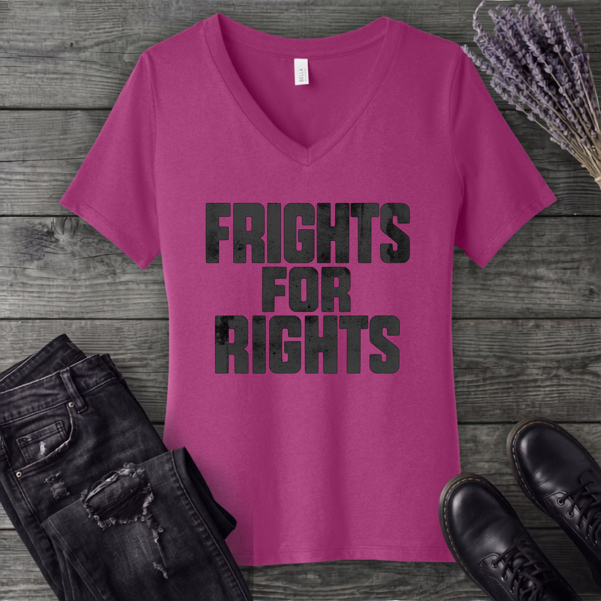 Frights For Rights V-Neck T-Shirt