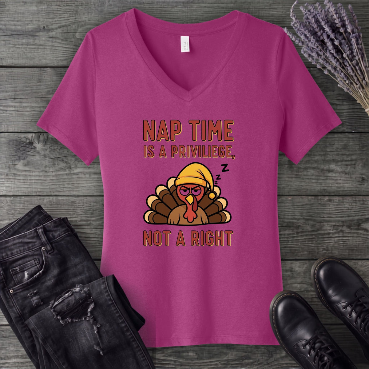 Nap Time V-Neck T-Shirt