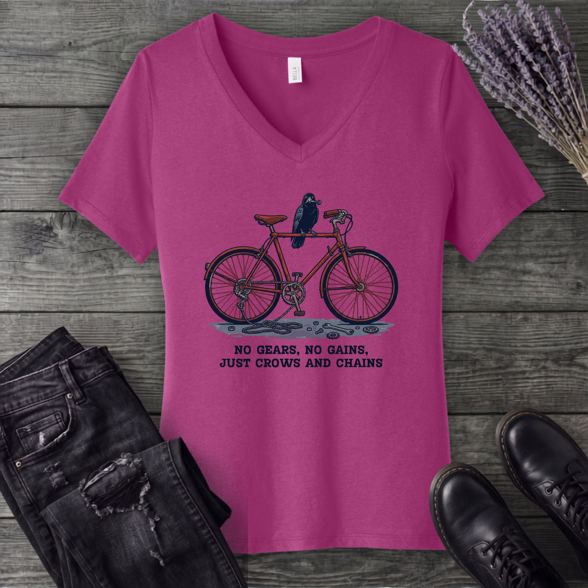 No Gears No Gains V-Neck T-Shirt