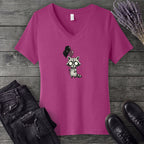 Raccoon Balloons V-Neck T-Shirt