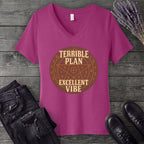 Terrible Plan Excellent Vibe V-Neck T-Shirt