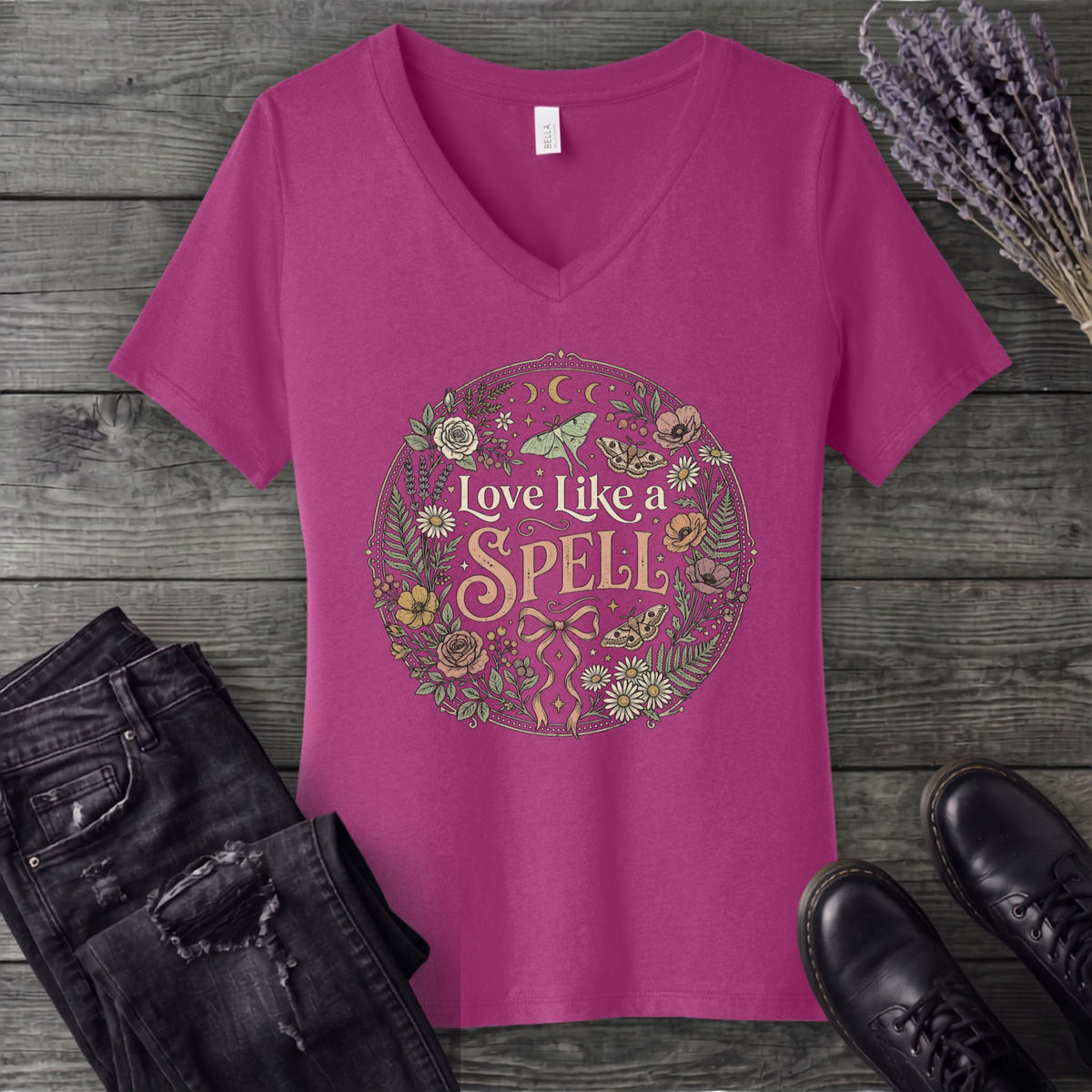 Love Like A Spell V-Neck T-Shirt