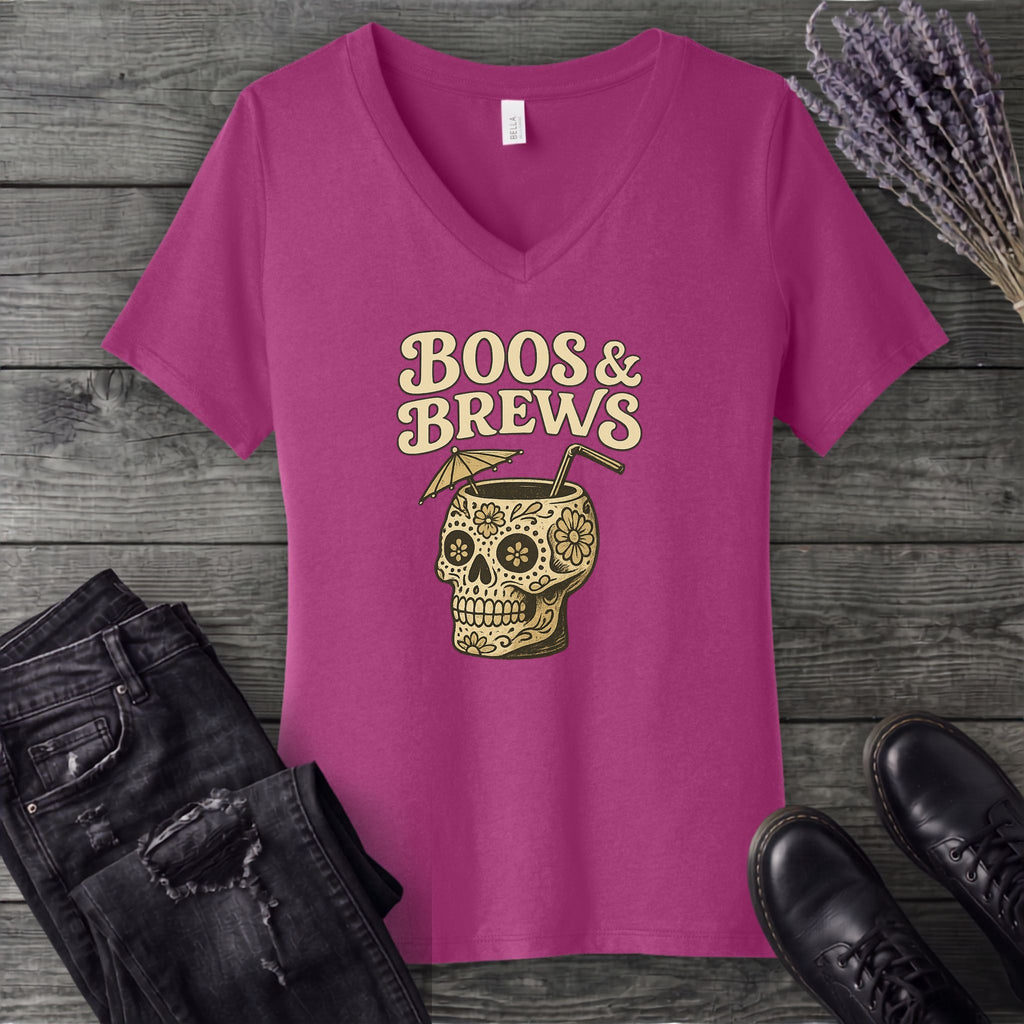 Boos & Brews V-Neck T-Shirt