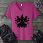 inkblot witch V-Neck T-Shirt