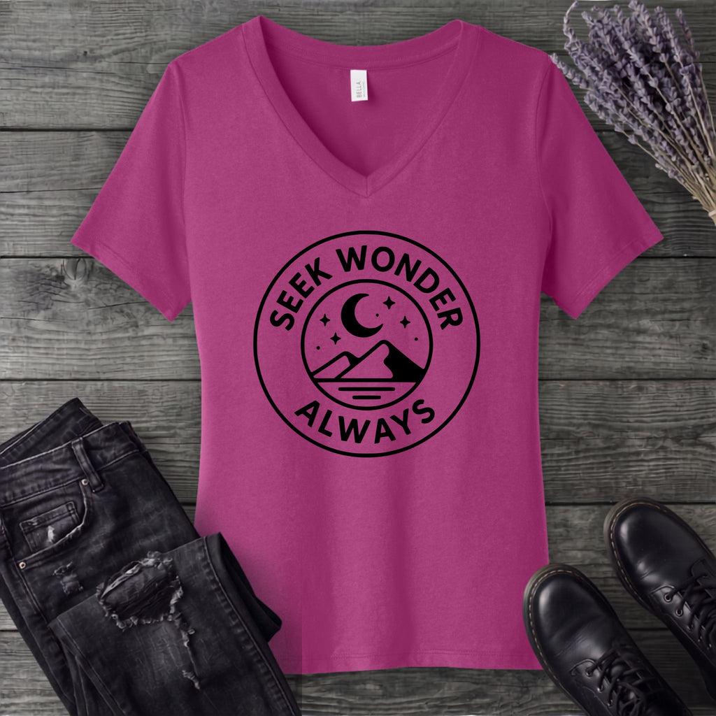 Seek Wonder Always V-Neck T-Shirt