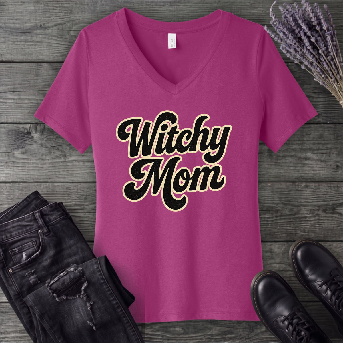 Witchy Mom V-Neck T-Shirt
