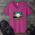 Summerween Skull V-Neck T-Shirt