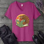 Turkey Reading V-Neck T-Shirt
