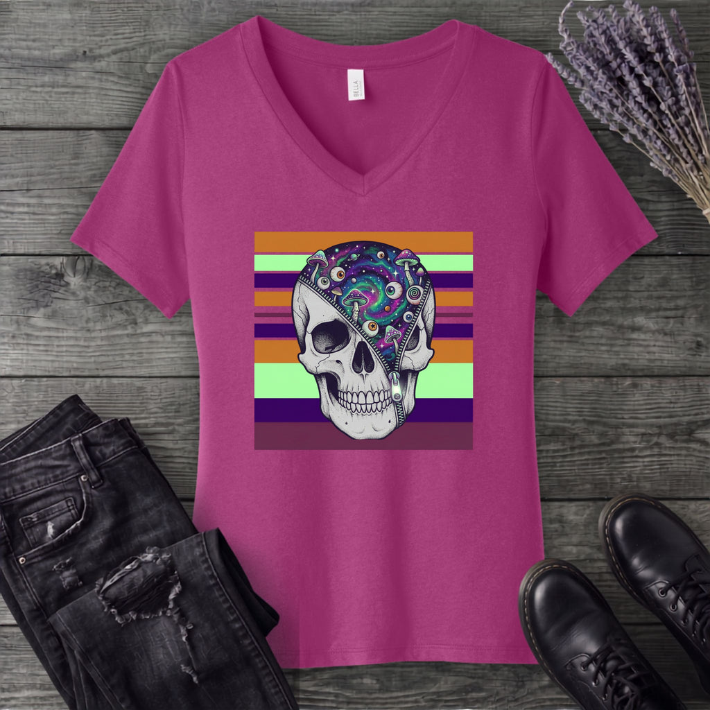 unzip your mind V-Neck T-Shirt