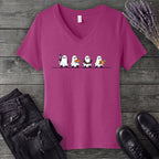 Four Ghost Thanksgiving V-Neck T-Shirt