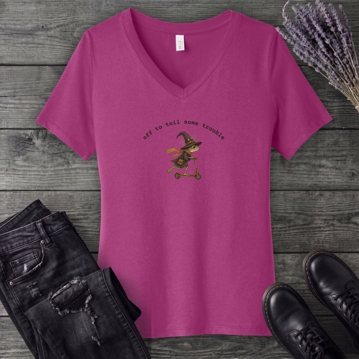 Off To Toil Some Trouble V-Neck T-Shirt