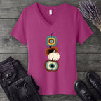 Mid Century Pumpkins V-Neck T-Shirt
