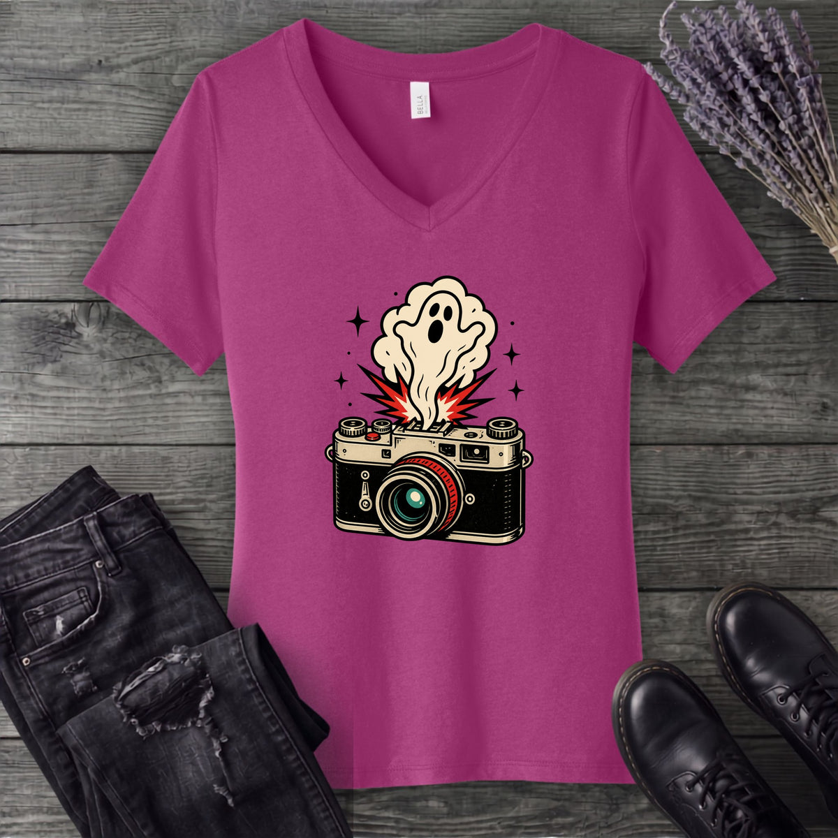 Ghost Flash V-Neck T-Shirt
