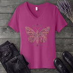 Butterfly Keys V-Neck T-Shirt