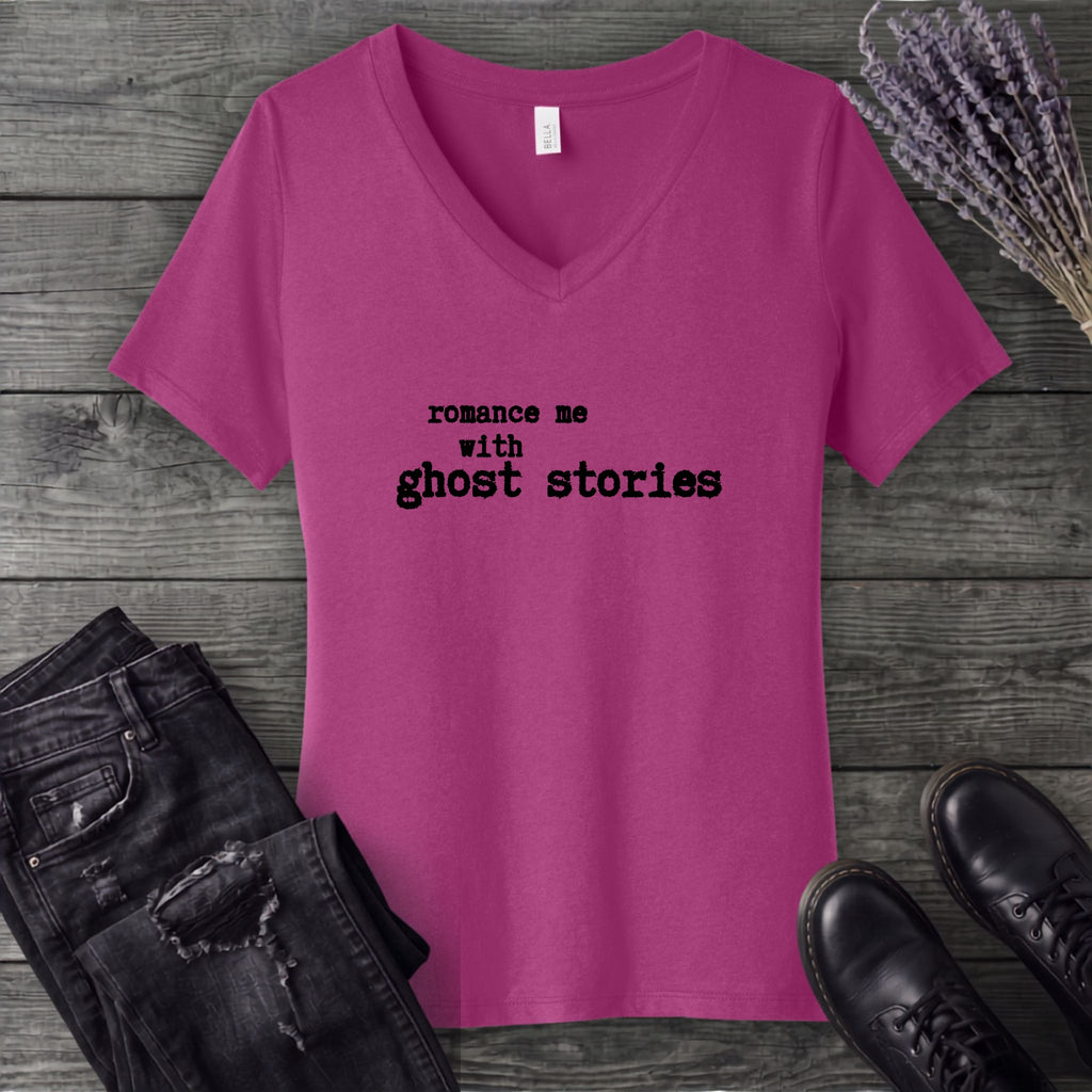 Romance Me With Ghost Stories V-Neck T-Shirt