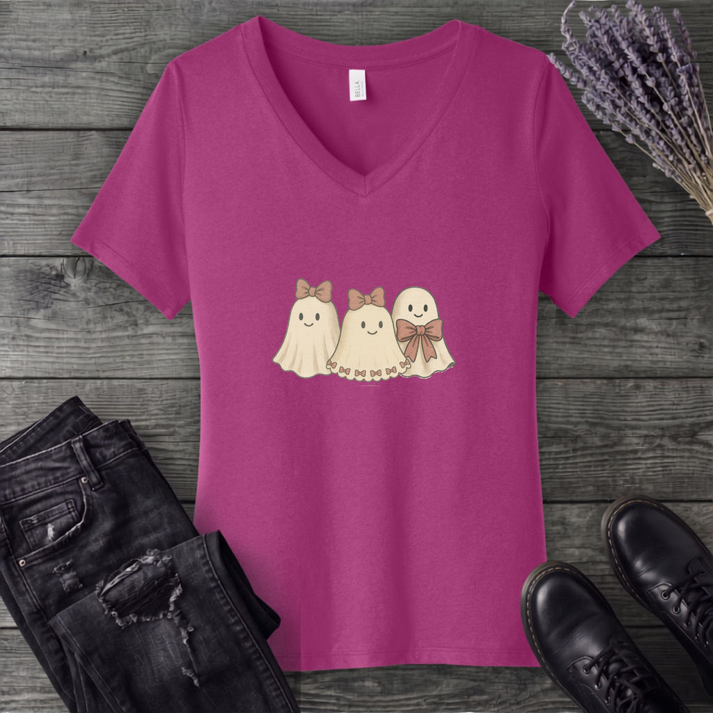 coquette ghost trio V-Neck T-Shirt