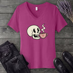 Skull Sip V-Neck T-Shirt