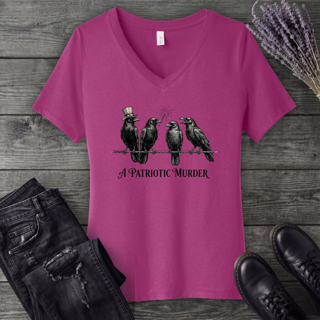 A Patriotic Murder V-Neck T-Shirt