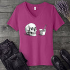 Skull Noodles V-Neck T-Shirt
