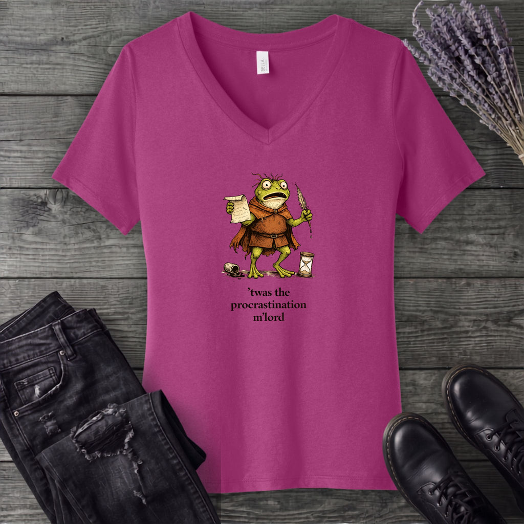 Twas The Procrastination V-Neck T-Shirt