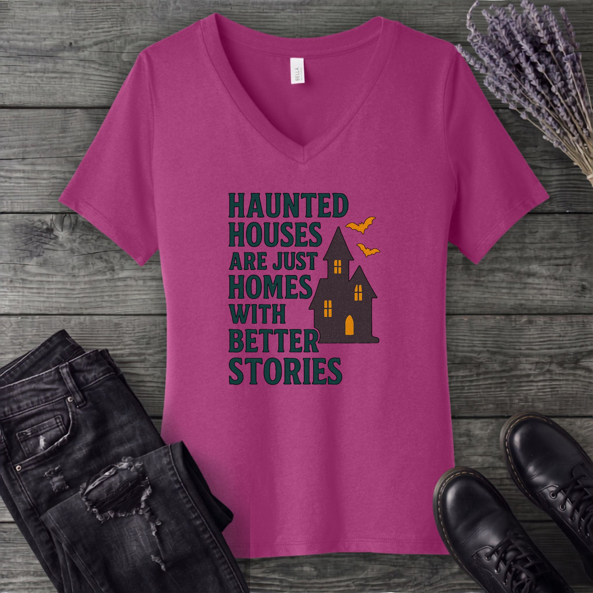 Homes With Better Stories V-Neck T-Shirt