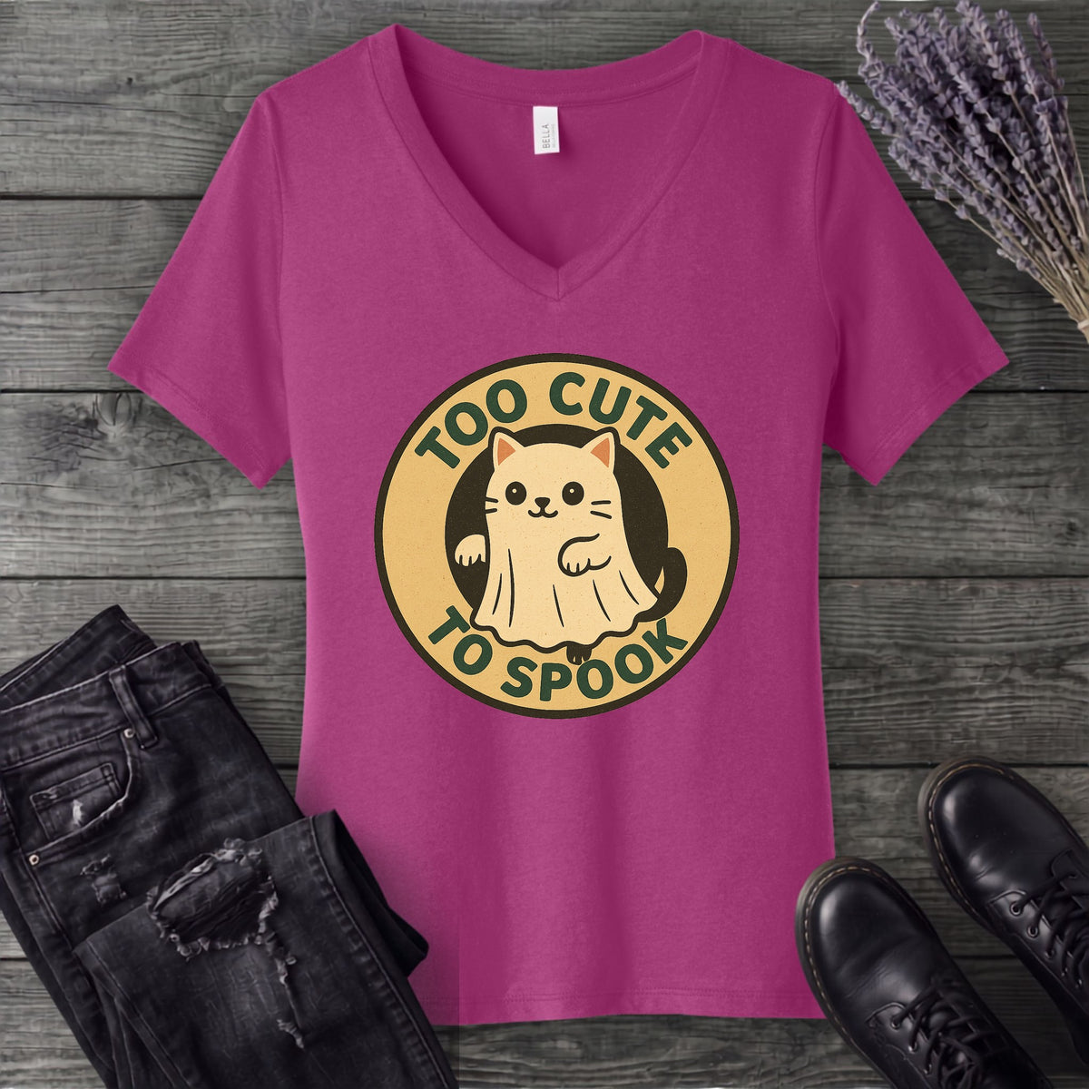Too Cute To Spook V-Neck T-Shirt