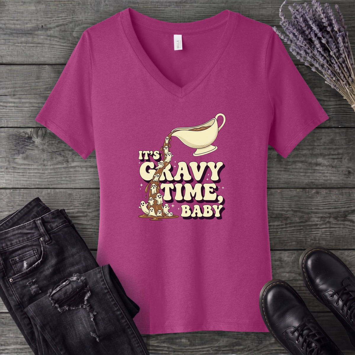 Its Gravy Time Baby V-Neck T-Shirt