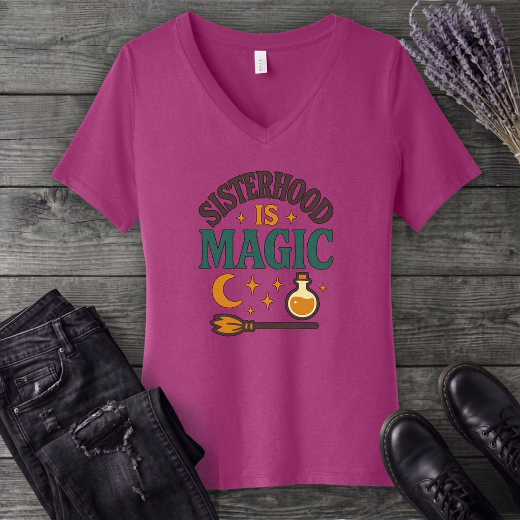 Sisterhood Is Magic V-Neck T-Shirt