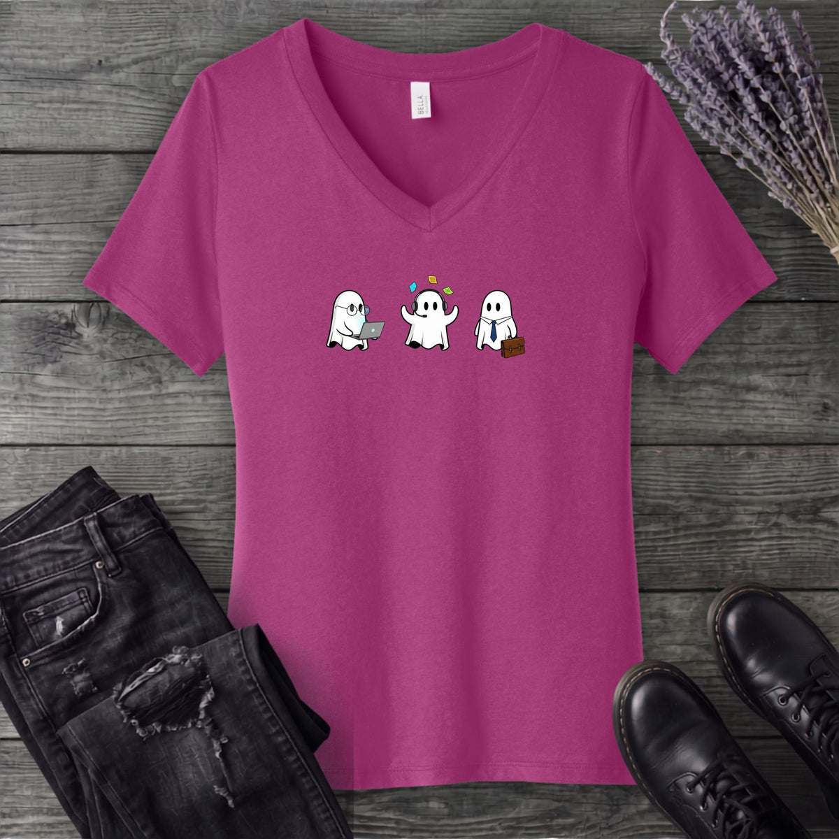 Ghost Trio Office V-Neck T-Shirt