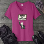 Bones For Equality V-Neck T-Shirt