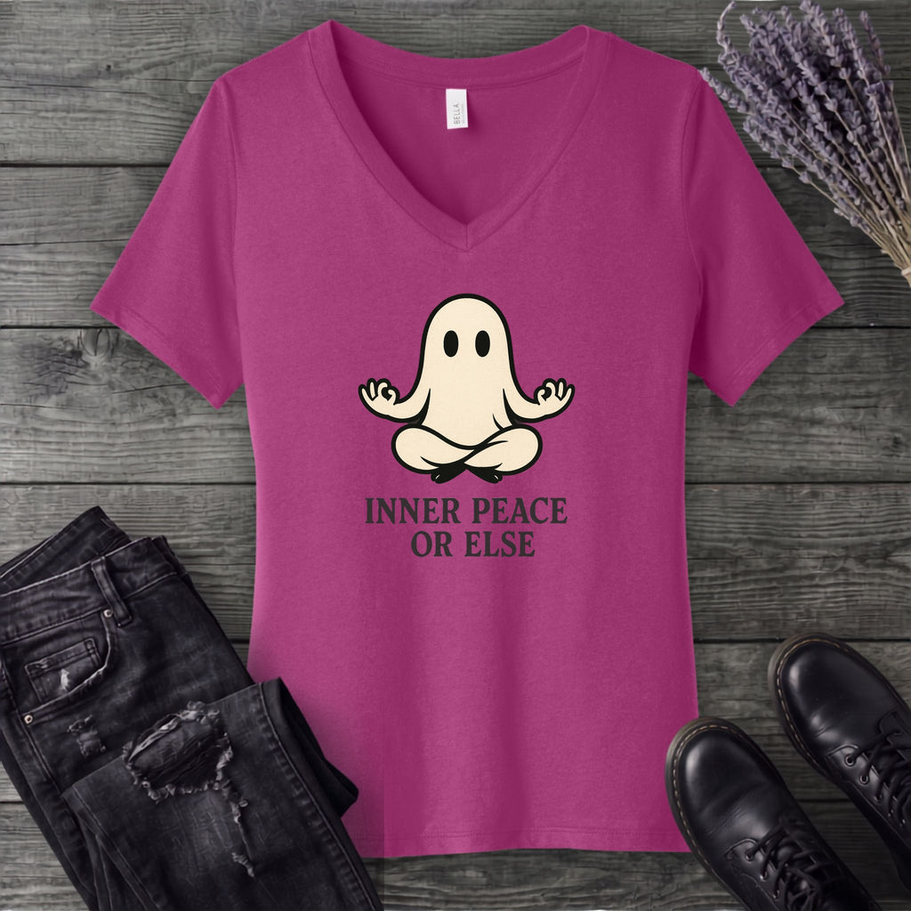 Inner Peace Or Else V-Neck T-Shirt