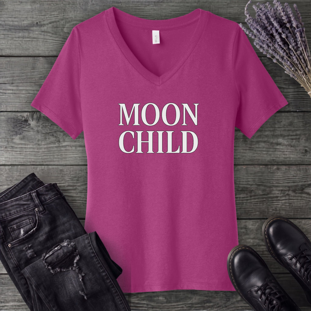 Moon Child V-Neck T-Shirt