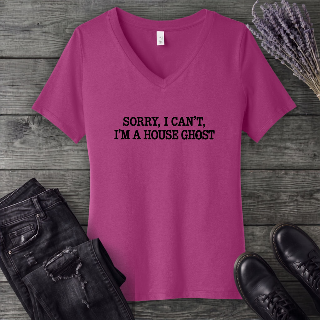 House Ghost V-Neck T-Shirt