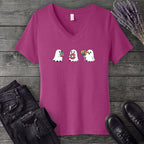 Ghosts Fun Treats V-Neck T-Shirt