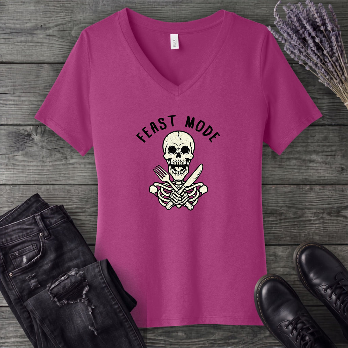 Feast Mode V-Neck T-Shirt