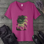Stampeding Ghost Horses V-Neck T-Shirt