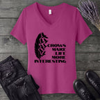 Crows Make Life More Interesting V-Neck T-Shirt