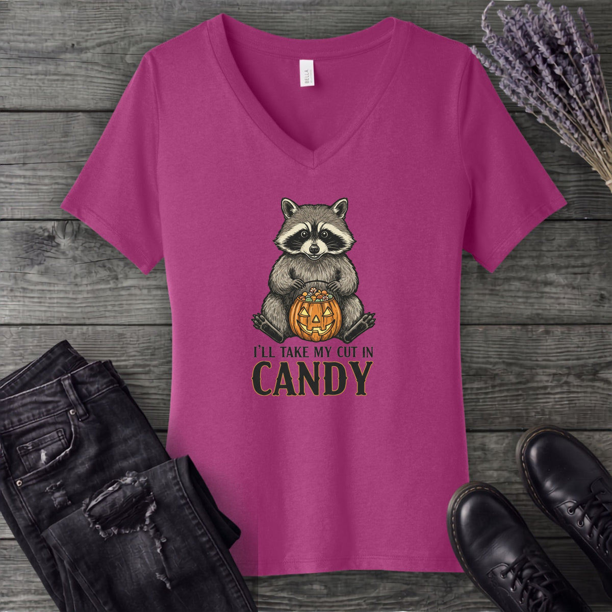 Ill Take My Cut In Candy V-Neck T-Shirt